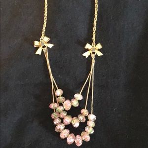 Tri-layered beaded necklace
